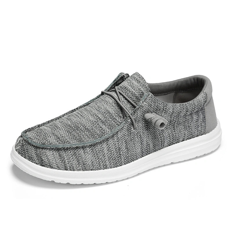 Baskets Minimalistes a Bout Large gris