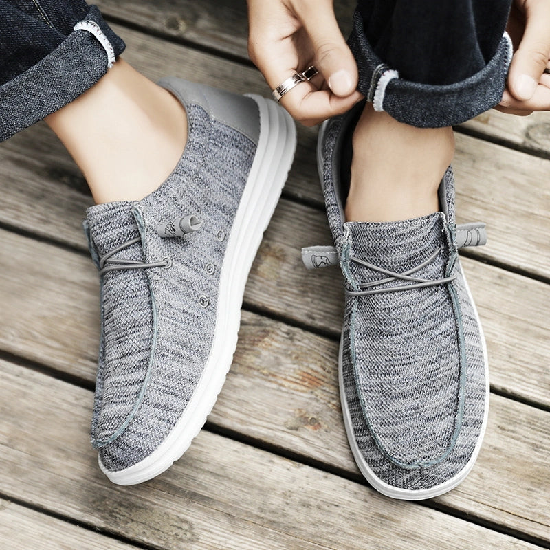 Baskets Minimalistes a Bout Large gris2