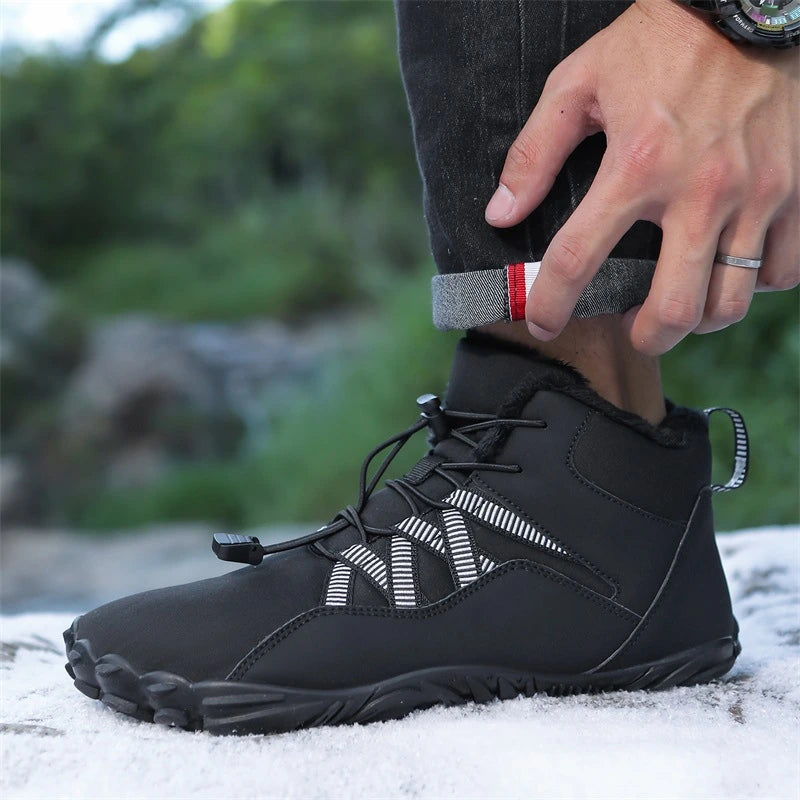 Bottes de Neige Pieds Nus - Confort, Chaleur et Style pour Hiver-noir2