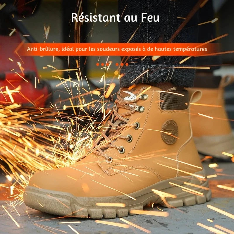 Bottes de Securite Legeres avec Embout en Acier - Pour Hommes jaune3
