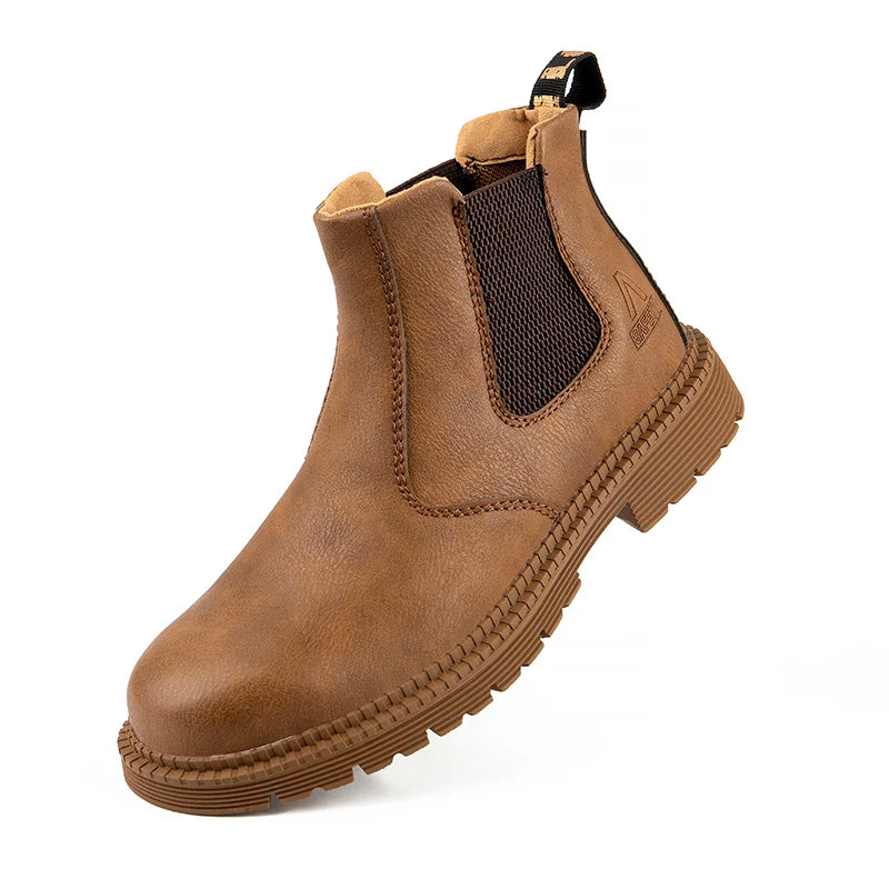 Bottes de Securite a Embout en Acier camel
