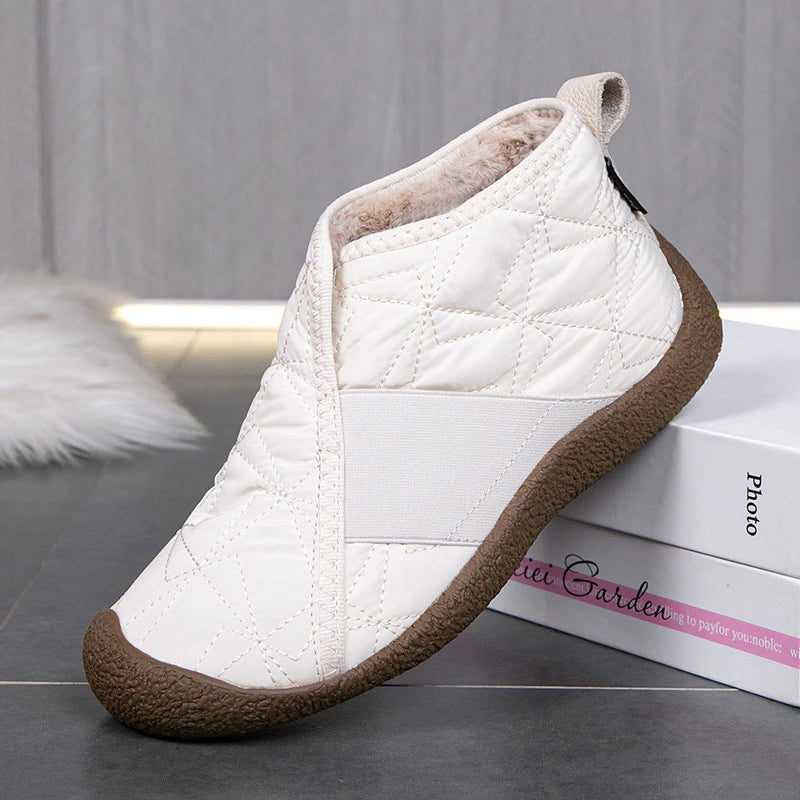 Bottines matelassées  légères Confort, Style et Chaleur pour l'Hiver-creamy