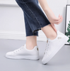 Women's White Breathable Embroidered Flower Sneakers 