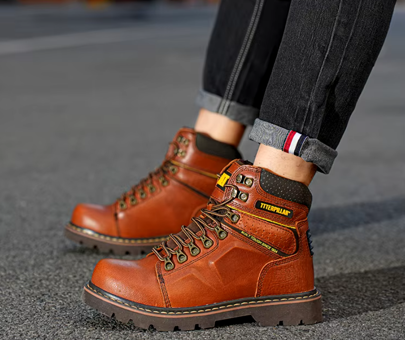 Bottes de Randonnée en Cuir, Anti-Écrasement - Pour Hommes et Femmes | Nouveau Modèle 2025