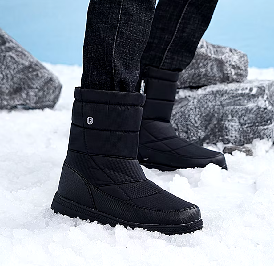 Bottes de Neige Longues en Peluche Imperméables