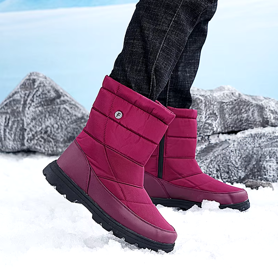 Bottes de Neige Longues en Peluche Imperméables