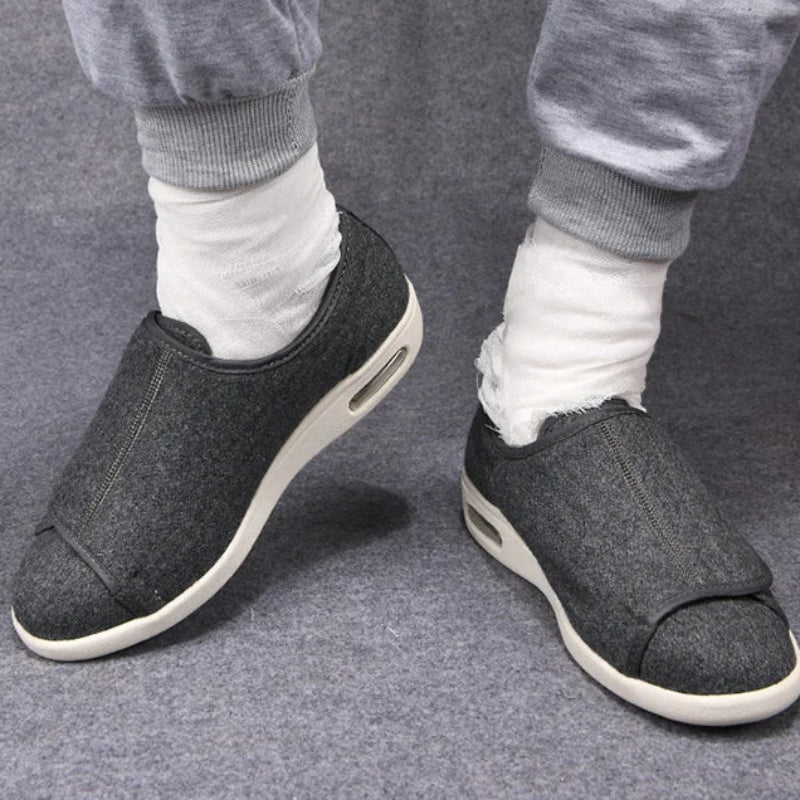 Chaussures Orthopediques Diabetiques Legeres et confortables - Unisexe gris3
