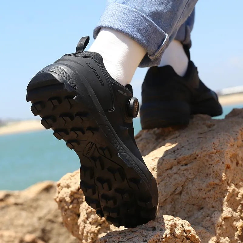 Chaussures de Randonne Antiderapantes a Fermeture Rotative noir3