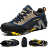 Chaussures de randonnée et d'escalade en montagne en cuir véritable bleu