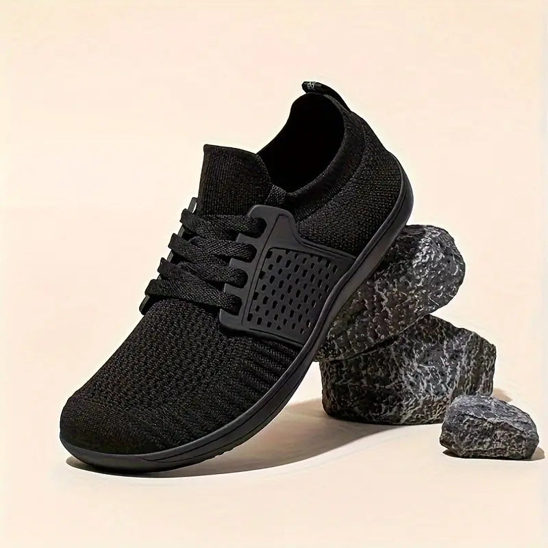 Chaussures minimalistes larges et en Mesh Respirant pour homme noir 