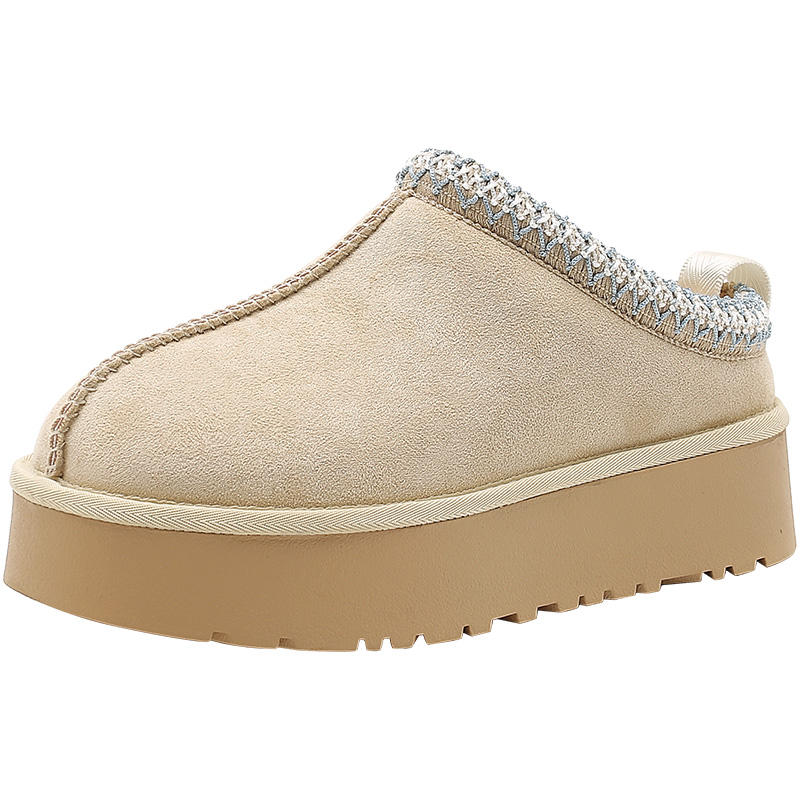 Women's Platform Slip-On Round Toe Slippers