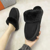 Women's Winter Suede and Fur Mules