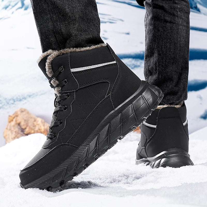 Bottes de Neige Chaudes pour Hommes - Chaussures de Trekking et Randonnée Hiver