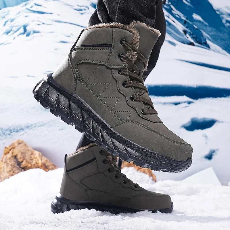 Bottes de Neige Chaudes pour Hommes - Chaussures de Trekking et Randonnée Hiver