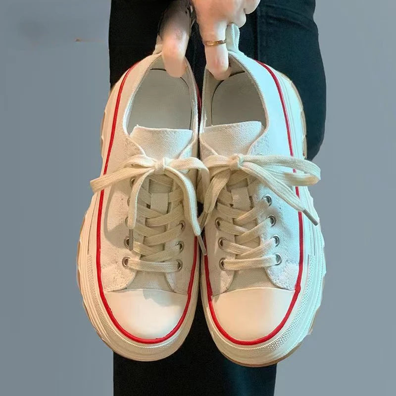 Women's Round Sneakers with Optical Sole