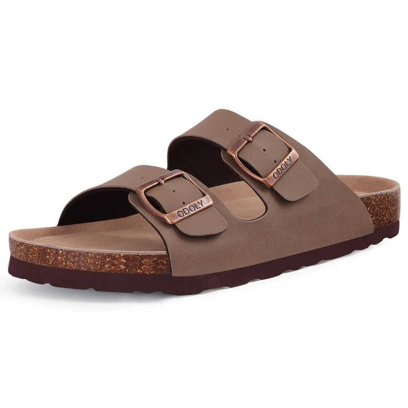 Sandales Bonston Confortables a Boucles marron