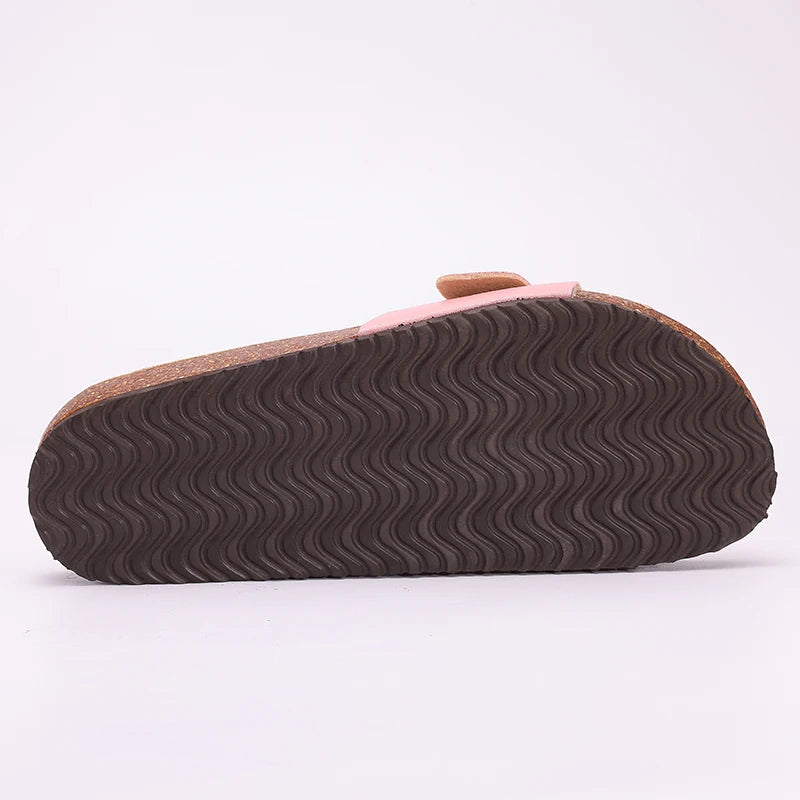 Sandales Confortables à Boucle Simple abricot2