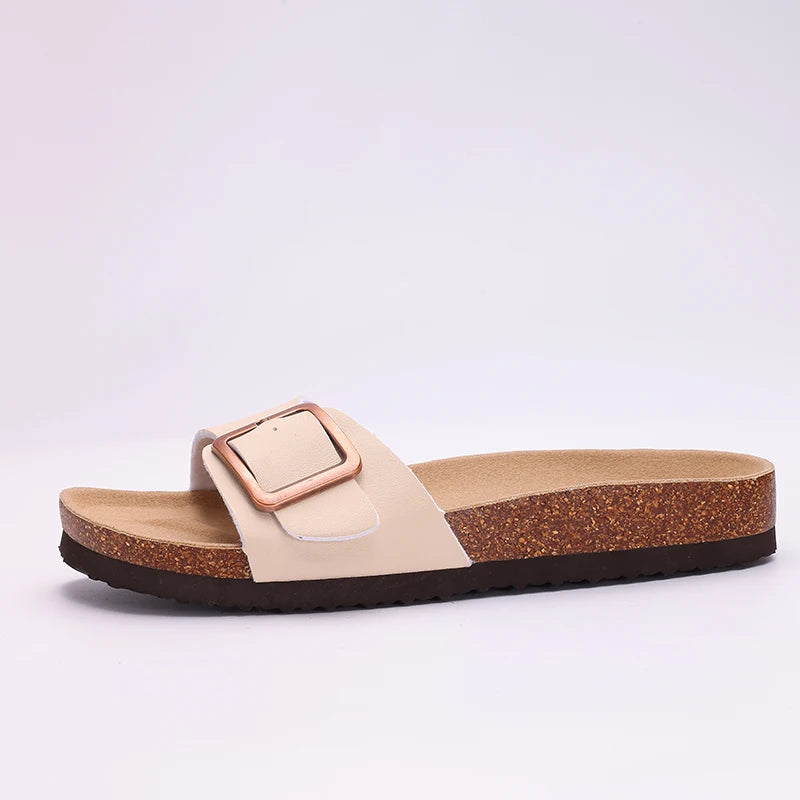 Sandales Confortables à Boucle Simple abricot3