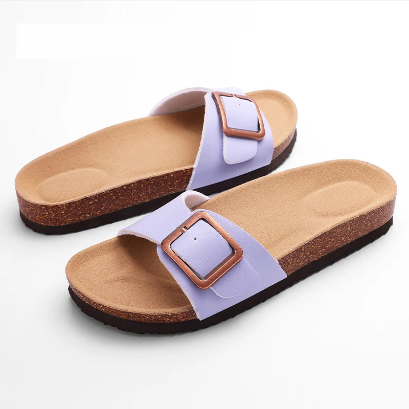 Sandales Confortables à Boucle Simple violet
