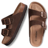 Sandales Plates dete en Liege marron2