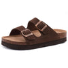 Sandales Plates dete en Liege marron