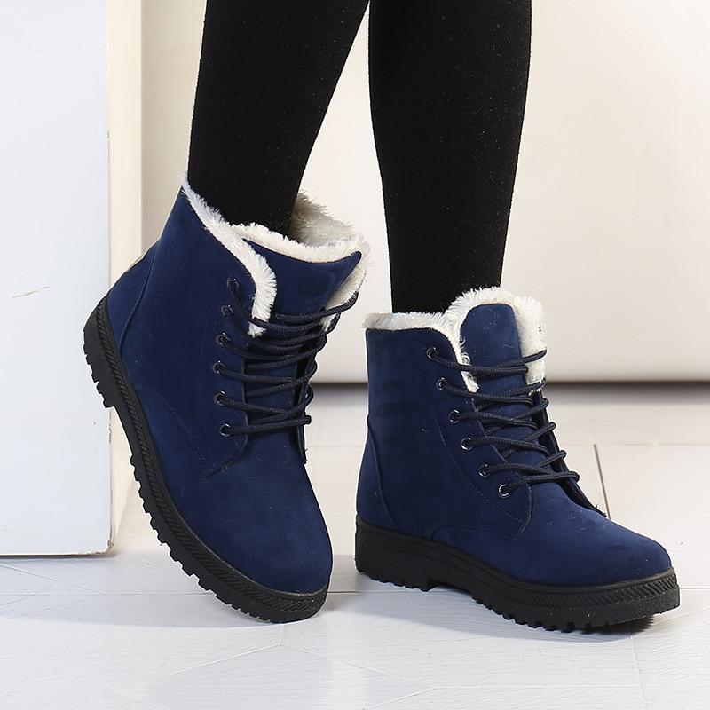 Women's warm fur ankle boots