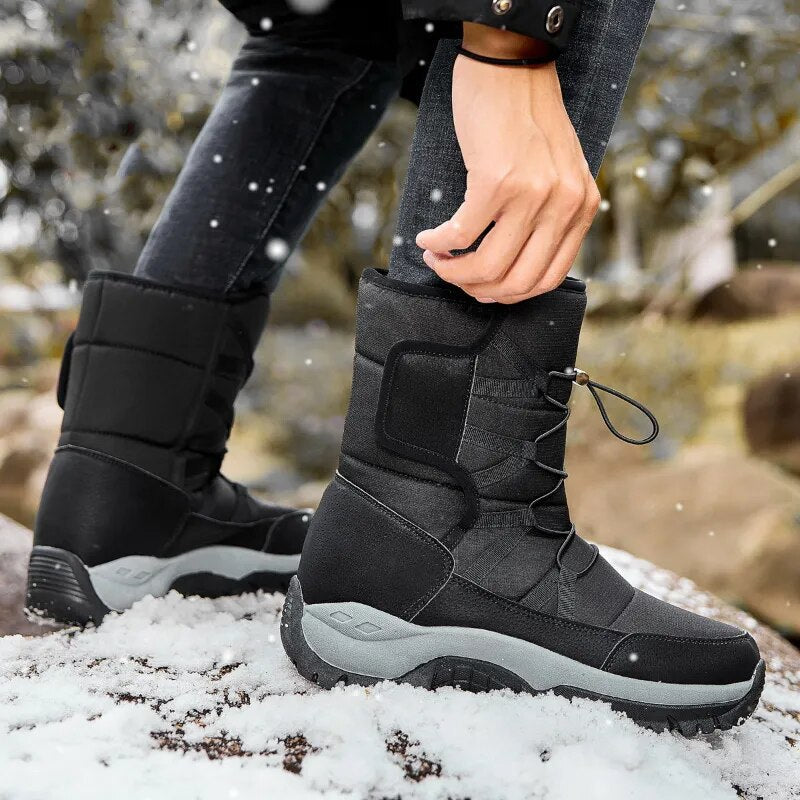 Men's Plush Warm Snow Boots High Top 